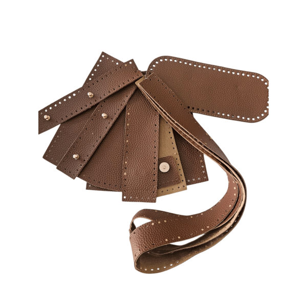 PARÇA DERİLİ OVAL ÇANTA SETİ (BODRUM MODEL) TABA