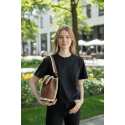 PARÇA DERİLİ KOVA ÇANTA SETİ (ALAÇATI MODEL) BEJ