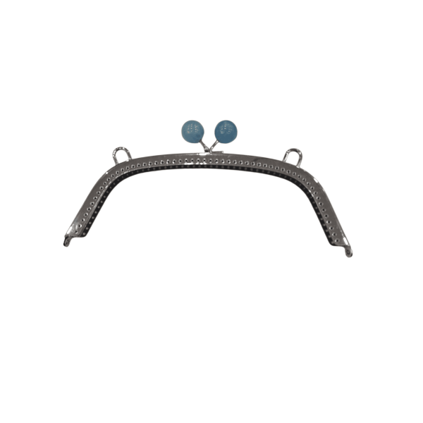 METAL ÇANTA KLİPSİ 22 CM NİKEL TURKUAZ