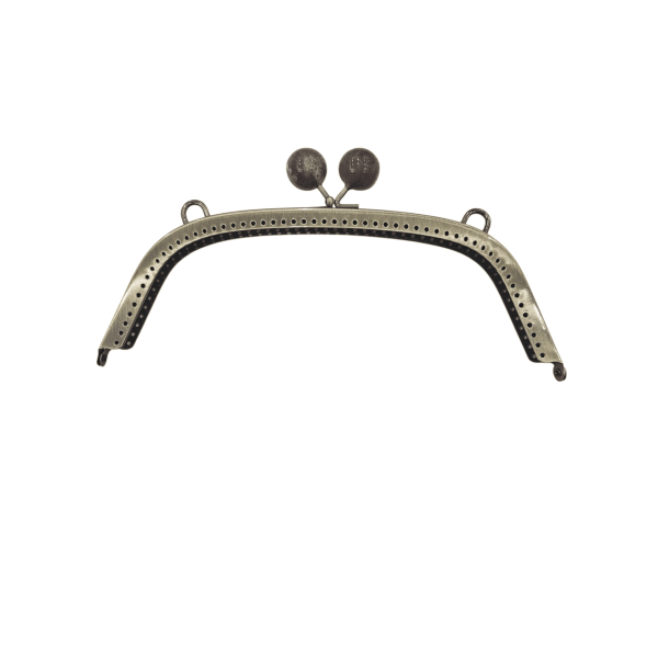 METAL ÇANTA KLİPSİ 22 CM ANTİK KAHVE BONCUKLU