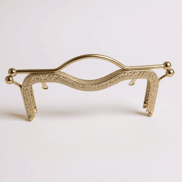METAL ÇANTA KLİPSİ EL TUTMA SAPLI 20 CM GOLD