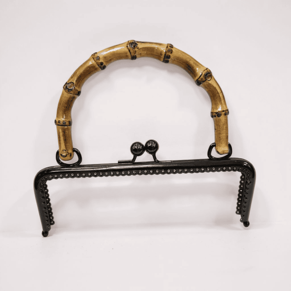 METAL ÇANTA KLİPSİ BAMBU SAPLI 20 CM