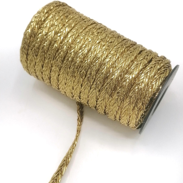 METALİK BÜKÜMLÜ HASIR ÖRGÜ LİGT GOLD (25 METRELİK BOBİN)
