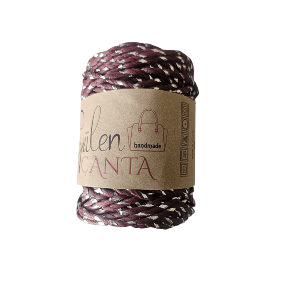 JUMBO KAĞIT İP 720 BORDO GÜMÜŞ SİMLİ (250 GR)